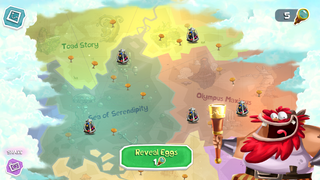Imprisoned Armored-Egg on the Adventure Map during the Renaissance event, after version 2.2.2.