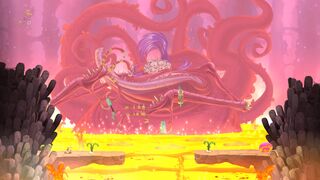 The start of the level with Big Mama in the background.
