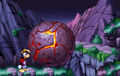A giant lava ball