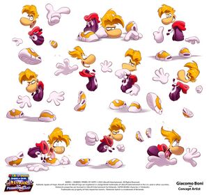 Giacomo Boni Concept Art Rayman Poses.jpg
