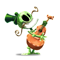 A detailed view of a green mariachi