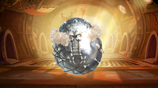 A silver Fossil-Iced Egg ready for hatching.