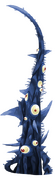 Detailed view of a purple Darkroot