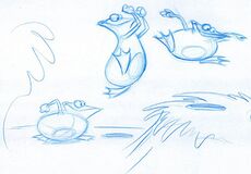 Concept art of Globox for Rayman M