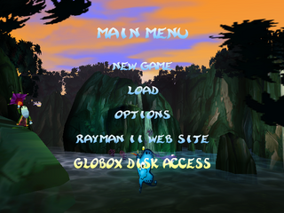 The option to access Globox Disc on the menu.