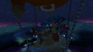 André and two Slapdashes in their Hoodlum airship