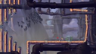 After the heroes escape the flying creatures, the Electoon cage can be broken.
