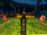 A Grim is refereeing the match. He is also the server of the explosive cocktail that serves as a tennis ball.