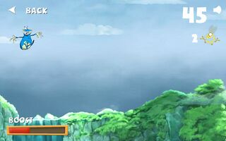 Globox flaps through the Jibberish Jungle.