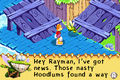 The beginning of the level, where Murfy talks to Rayman about the Infernal Machine