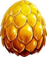 A gold egg in the early build.