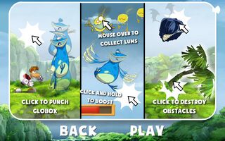 The instruction screen for Slap, Flap and Go.