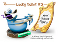 The third lucky ticket: a figure of Globox sliding on his back.