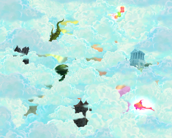 The map fully zoomed out, with all clouds visible.
