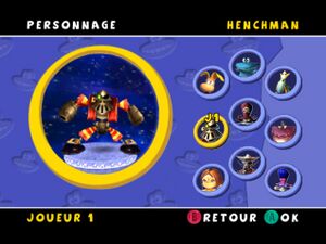 The default skin for Henchman 800 in the Gamecube version of Rayman Arena.