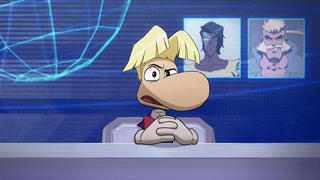Rayman as a newscaster