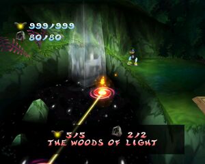 The Spiral Door in the Hall of Doors which takes Rayman to the Woods of Light.