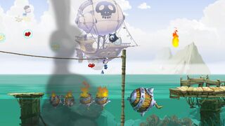 Fireballs keep falling down, causing most of the structures to be set on fire.