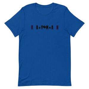 Rayman Black Lettering T-Shirt True Royal.jpg