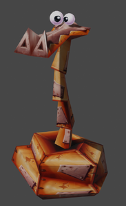 The unused textures applied on a 3D mesh. The model itself is an unofficial recreation.