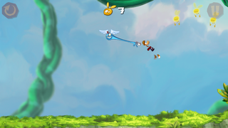A swingman in Rayman and the Beanstalk from Rayman Jungle Run.