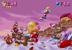 A bullet shortly before it opens up its hammer in the Atari Jaguar version.