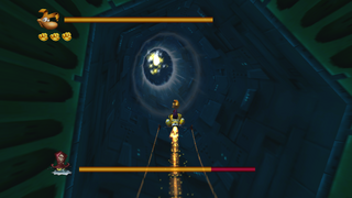 Passing through the light gives the player infinite shots.