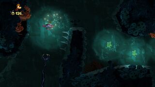A dark-blue tentacle claw with claws in Scuba Shootout