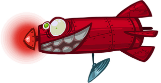 Detailed view of a homing live missile