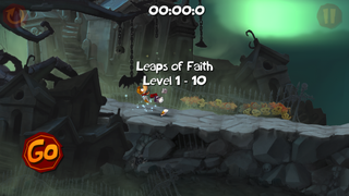 The start of the level Leaps of Faith.