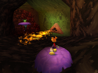 Three-dimensional water lilies, as seen in Rayman 2.