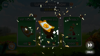 A VIP ticket being obtained from the Summer Marathon Event menu.
