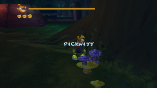 In the fourth section of the Fairy Glade, walk against the thinnest tree near the electric forcefield.
