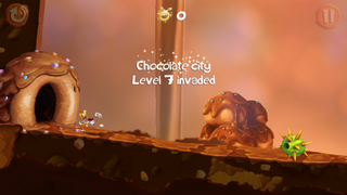 The start of the level Chocolate city