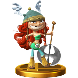 SSB Wii U Barbara Trophy.webp