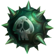 An underwater mine