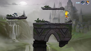 The Lum King picking up Rayman