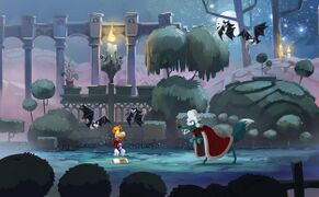 Rayman encountering an unknown enemy