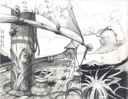 Concept art of the ship
