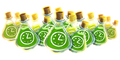 A group of time elixirs as they appear in a purchasable pack.