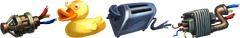 The objects that a Sharkman can throw out