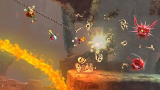 Rayman, Barbara and a Teensie in a castle.
