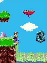 A red water lily in the mobile phone version of Rayman 3