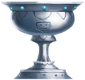 A silver cup