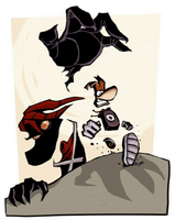 The design of Dark Rayman to be used in Rayman 4.