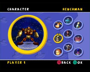 The third alternate skin for Henchman 800 in the Gamecube version of Rayman Arena.
