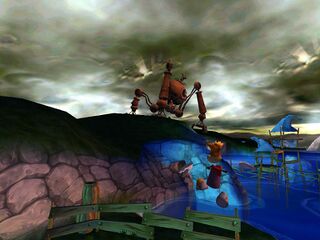 Céloche as it is going underwater.