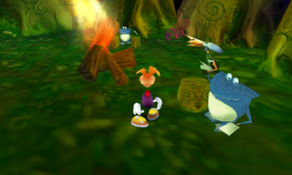 Rayman in the Tomb of the Ancients secret area on the Nintendo 3DS version.