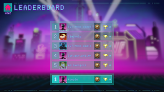 The screenshot of the game's leaderboard, with one of players having a Rayman profile picture. Interestingly, it also contains debug/test usernames of some other players like IVT-PROD-00006 and lsr_pcr_prd_04.
