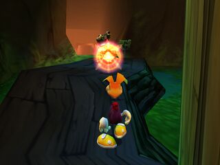 A red Henchman 800 shooting large energy projectiles.
